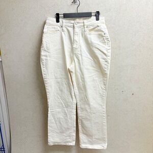 A New Day Sz‎ 10/30  Women Cream High Rise Straight Leg Street Style Flare Jeans